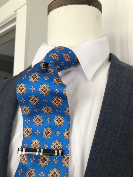 Royal Blue and yellow tones tie set