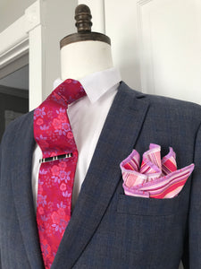 Rose and lavender tones tie set