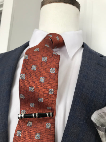 Rust and grey tie set